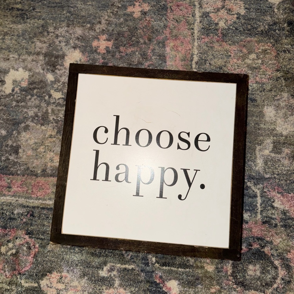 Hobby Lobby 'choose happy.' Wall Sign - White and Black